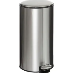 Cubo de basura DELTA plateado de metal 30l