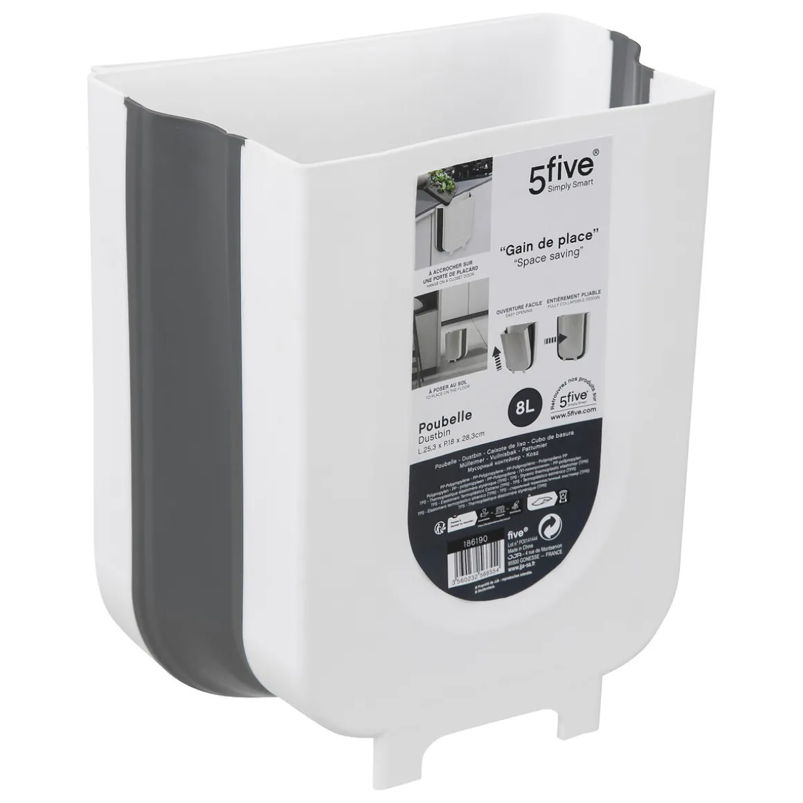 Cubo De Basura Ext. 8L 25.3x18x28.3Cm