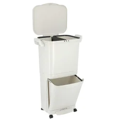 Cubo De Basura Gris 3 Compartimentos