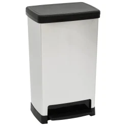 Cubo de basura plateado softclose 50L