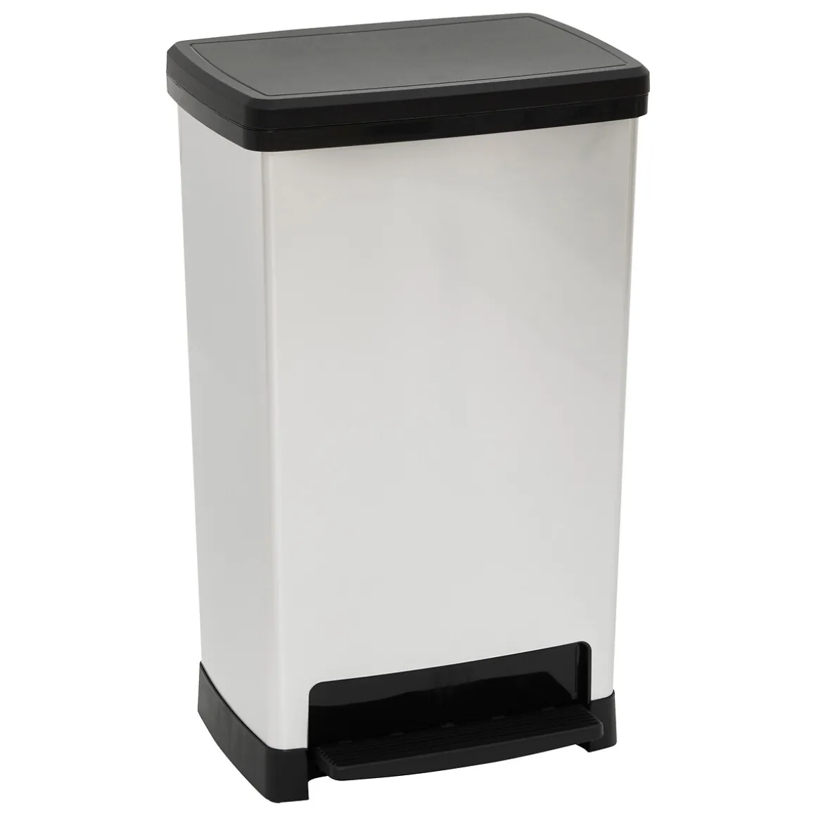 Cubo de basura plateado softclose 50L