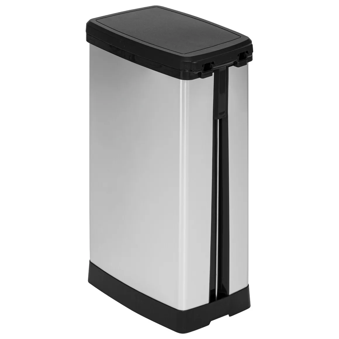 Cubo de basura plateado softclose 40L