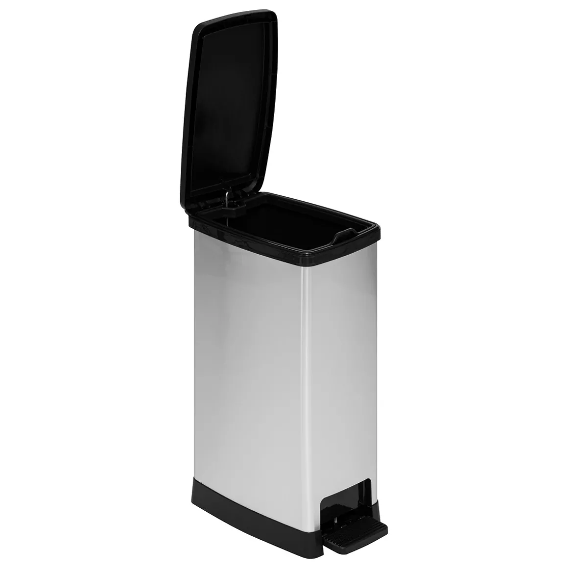 Cubo de basura plateado softclose 40L