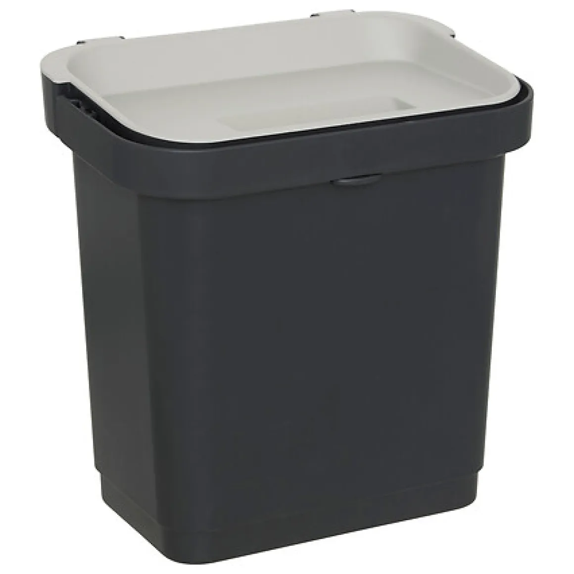 Cubo de basura rectangular negro 5L