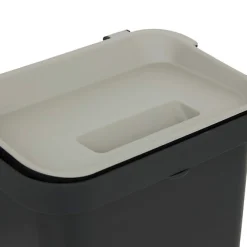 Cubo de basura rectangular negro 5L