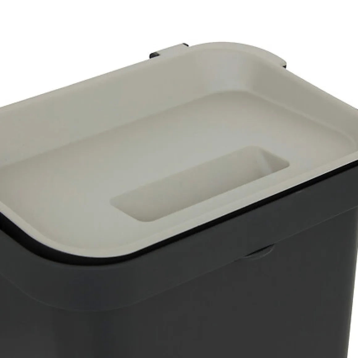 Cubo de basura rectangular negro 5L