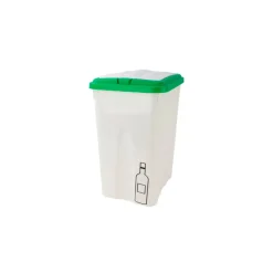 Cubo De Reciclaje De Plástico C/Tapa 21L