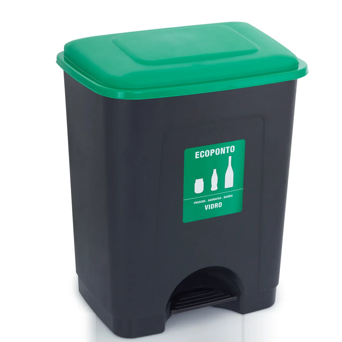 Cubo De Reciclaje De Plástico 35L Verde