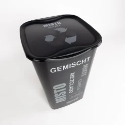 Cubo de reciclaje para basura orgánica negro 50L