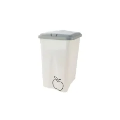 Cubo De Reciclaje Plástico C/Tapa Gris