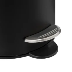 Cubo wc negro de metal soft close 3L