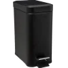 Cubo wc rectangular negro 5L