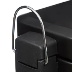 Cubo wc rectangular negro 5L