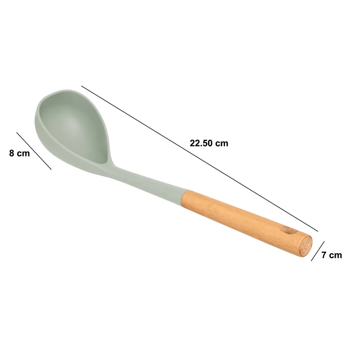 Cucharón para sopa HORIZON verde 34cm