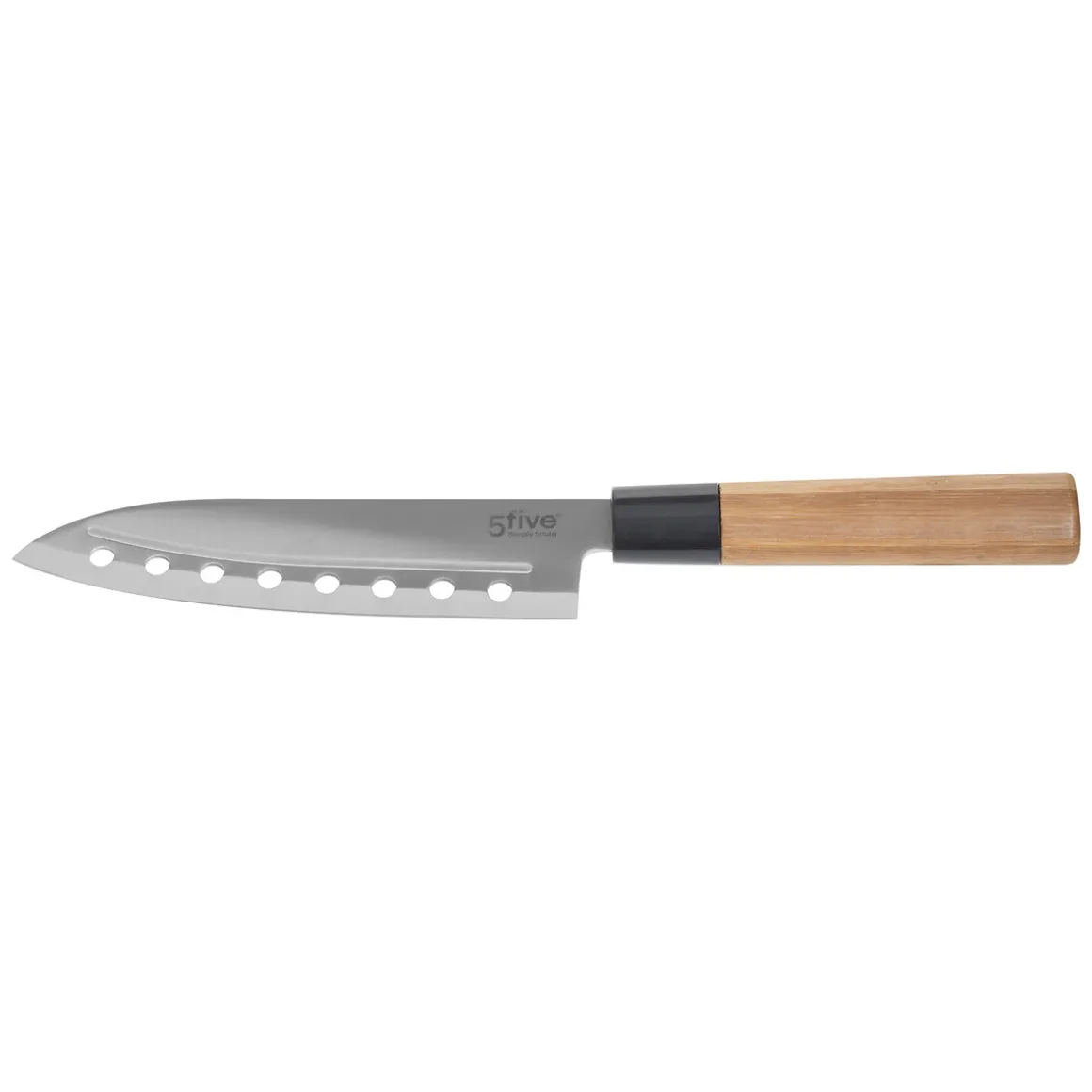 Cuchillo Santoku Con Mango De Bambú