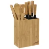 Cuchillos+Utensilios C/Soporte De Bambú