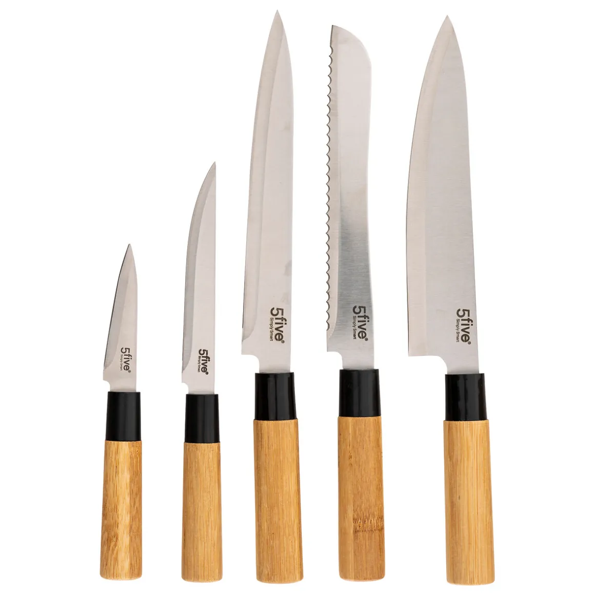 Cuchillos+Utensilios C/Soporte De Bambú