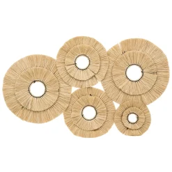 Decoración De Pared De Rafia 91x64Cm