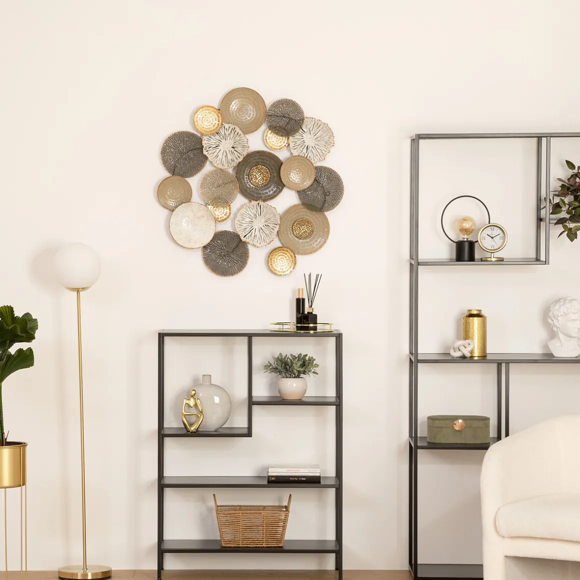 Decoración De Pared Leana Metal 80x80Cm