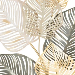Decoración de pared NADIA hojas metal