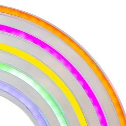 Decoración mural led neón arco iris