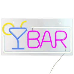Decoración mural led neon bar