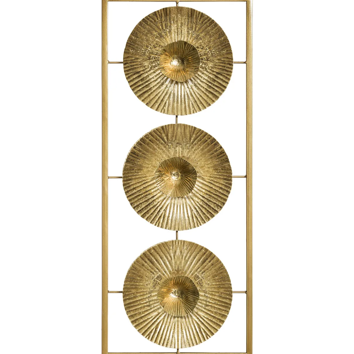 Decoración Pared Metal Dorado 25x61Cm