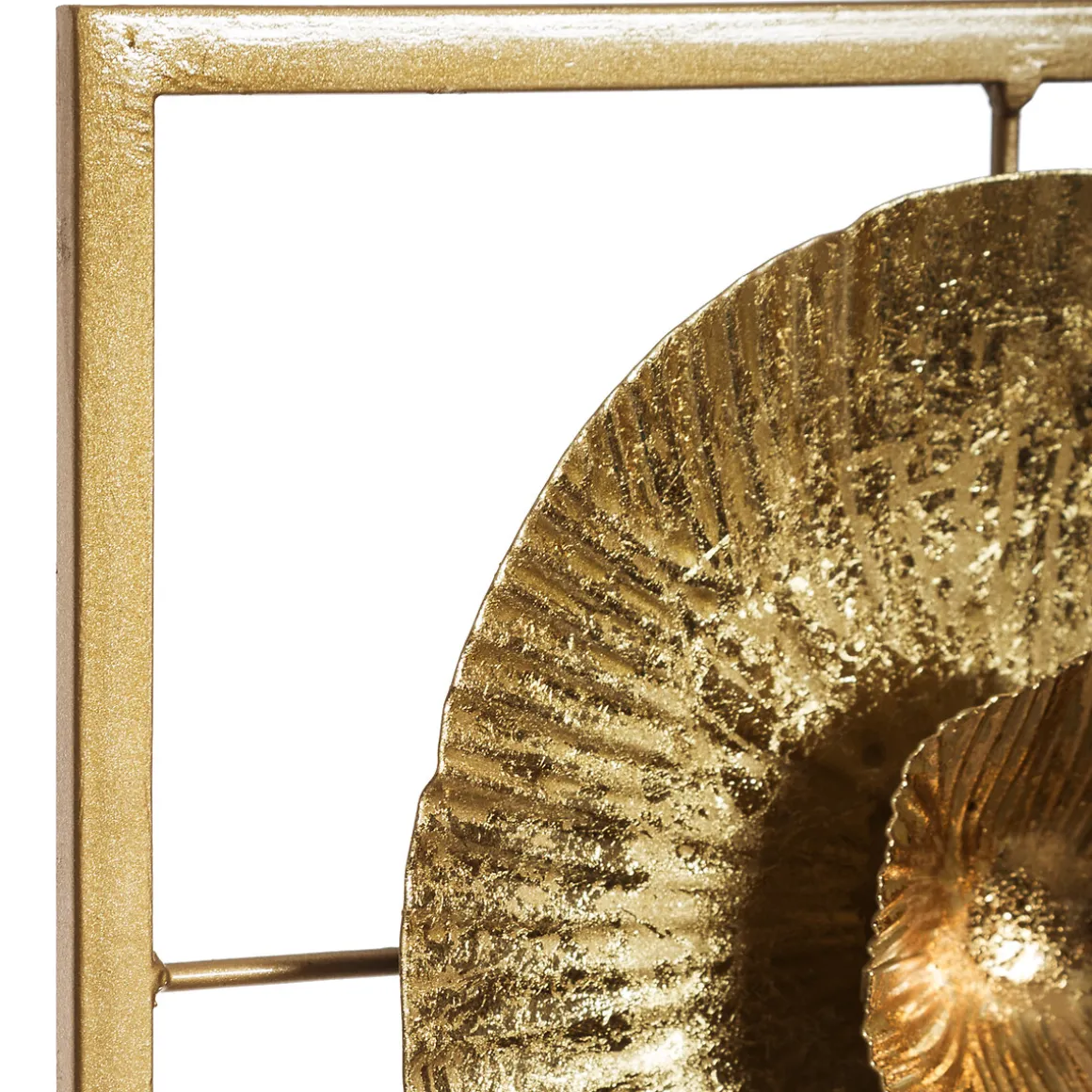 Decoración Pared Metal Dorado 25x61Cm