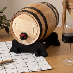 Dispensador barril de vino de madera 5.5l