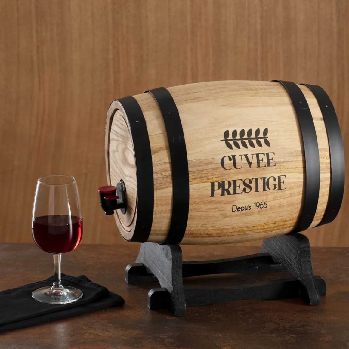 Dispensador barril de vino de madera 5.5l