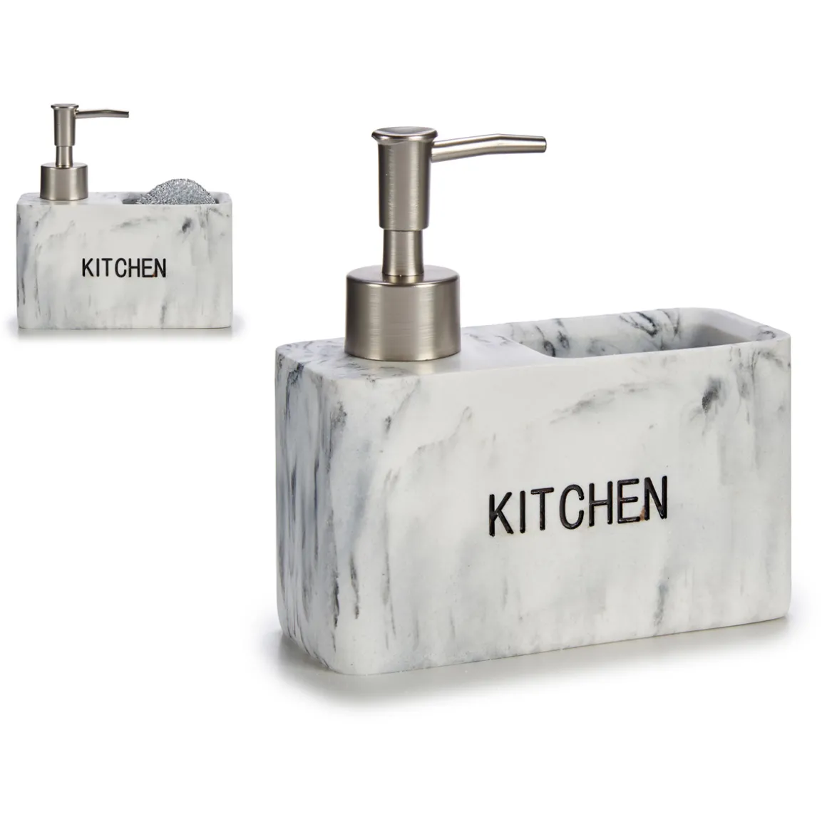 Dosificador Mármol C/Porta Estropajo