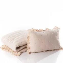 Edredón AMALFI crudo con encaje 250x260cm