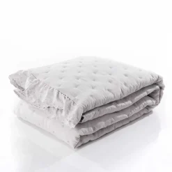 Edredón AMALFI gris con encaje 250x260cm