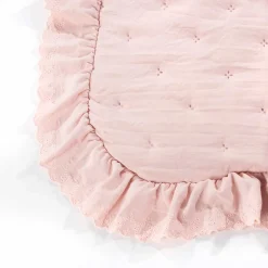 Edredón AMALFI rosa con encaje 250x260cm