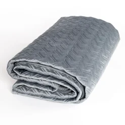 Edredón BISTROL gris de terciopelo 220x240cm