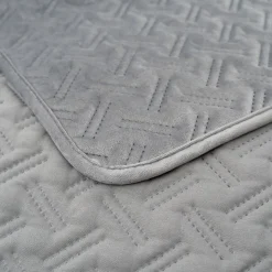 Edredón BISTROL gris de terciopelo 220x240cm