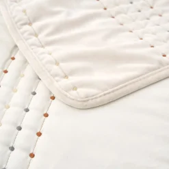 Edredón IVREA beige de terciopelo 220x240cm