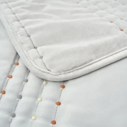 Edredón IVREA gris de terciopelo 240x260cm