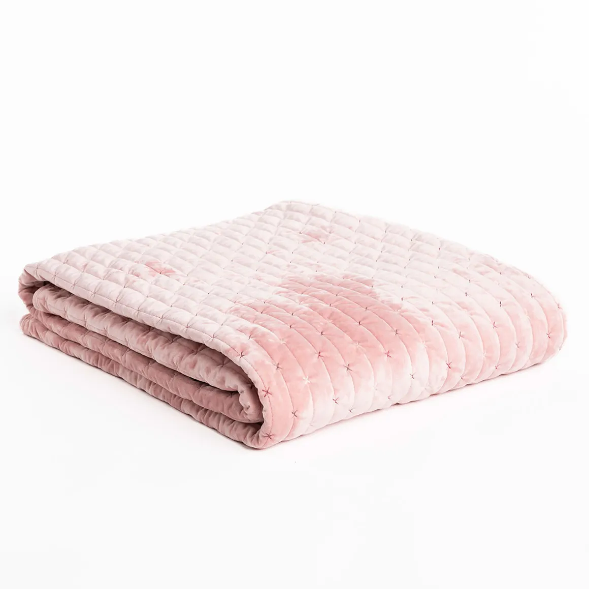 Edredón MIKA rosa de terciopelo 160x220cm