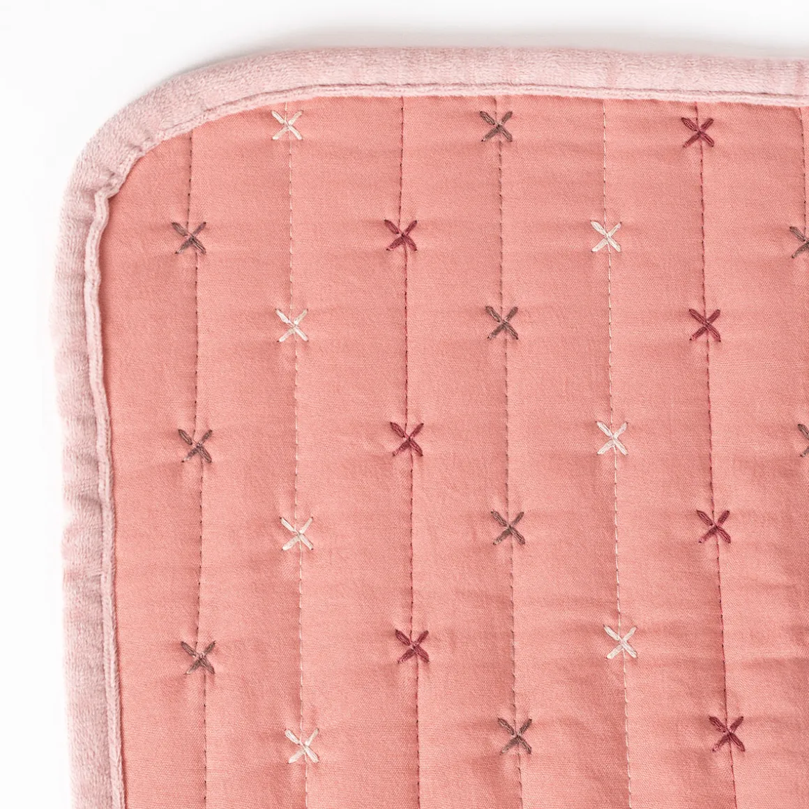 Edredón MIKA rosa de terciopelo 160x220cm