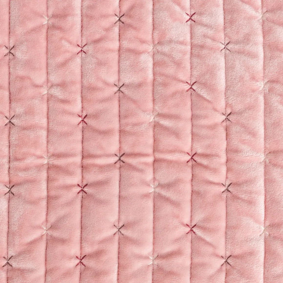 Edredón MIKA rosa de terciopelo 160x220cm