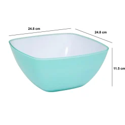 Ensaladera cuadrada azul claro 25cm