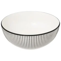 Ensaladera Lunis Blanca y Negra 22cm