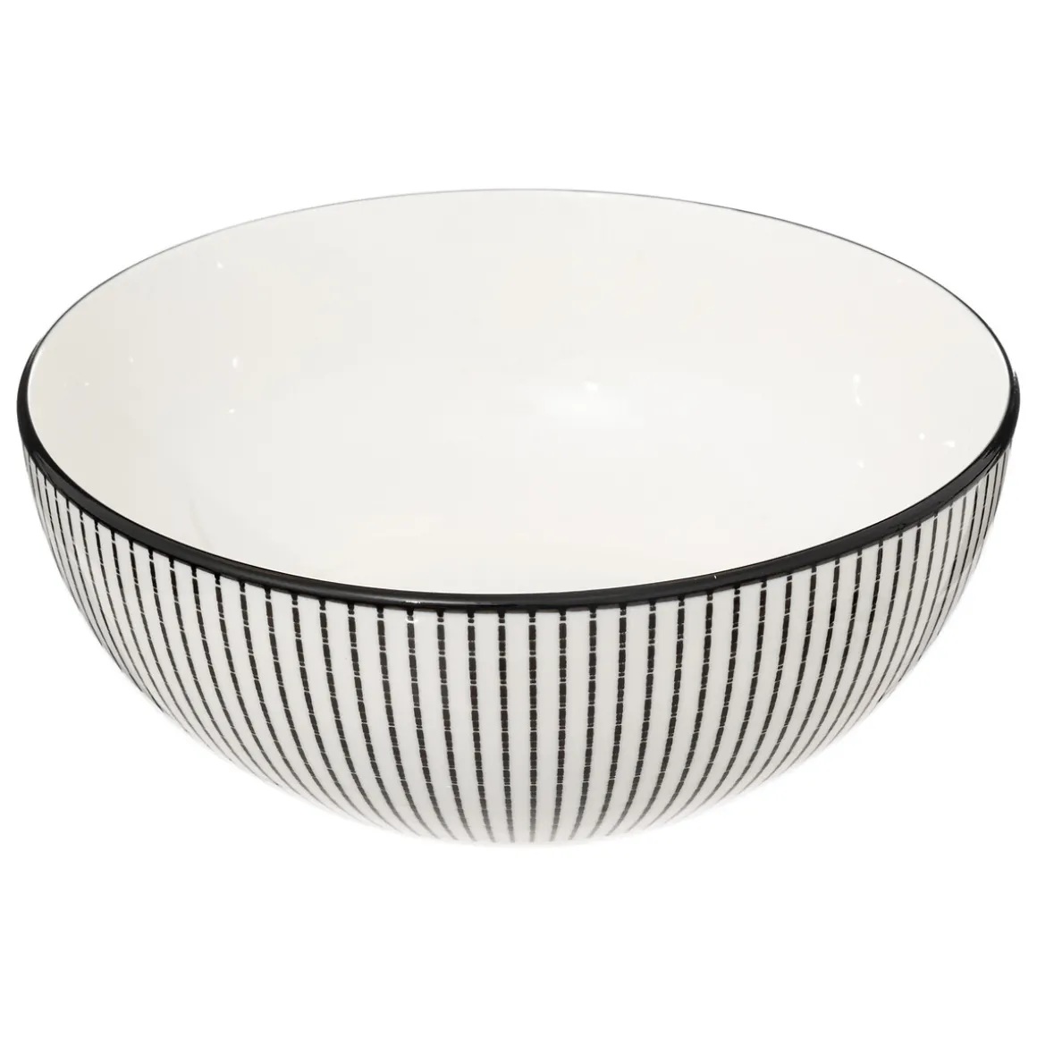 Ensaladera Lunis Blanca y Negra 22cm