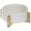 Ensaladera Porcelana Soporte Bambú 23Cm