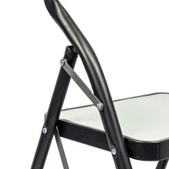 Escalera Negra Con 2 Peldaños De Metal