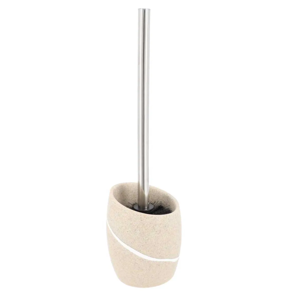 Escobilla De Baño Beige Efecto Piedra