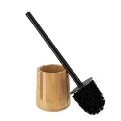 Escobilla De Baño Redonda De Bambú