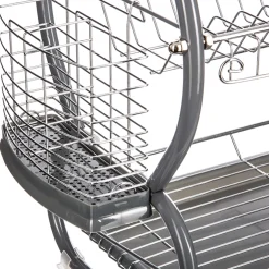 Escurreplatos 2 Niveles Metal/Plástico Gris