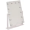 Espejo de baño blanco con luz led 43cm
